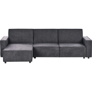 ROMEDAL - Hoekslaapbank - Grafietgrijs - Rechtszijdig - Polyester