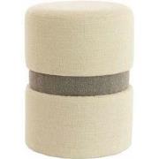 Poef Novira - Grijs - Ø35x46cm