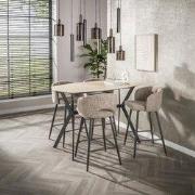 Archon Moderne Deens Ovaal Bartafel Keramiek Travertine 140 cm