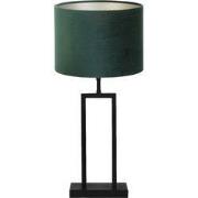Tafellamp Shiva/Velours - Zwart/Dutch Green - Ø30x62cm