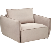 KUNES - Fauteuil - Taupe - Polyester