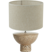 Tafellamp Yasur/Breska - Crème/Wit - Ø40x52cm