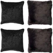 KUSSENSET - 4-delig - Soft Elegance - 45x45 cm - inclusief binnenkusse...