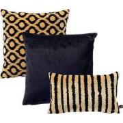 KUSSENSET | 3-delig | Celeste Design | zwart | Hoii | inclusief veren ...