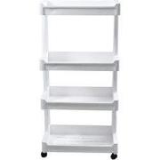 Decopatent - Smal Keukenrek opbergrek 4 laags op Wieltjes met Vakken -...