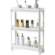 Decopatent - Smal Keukenrek opbergrek 3 laags op Wieltjes met Vakken -...