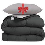 Avenue – Dekbed zonder overtrek 200x200 cm Antraciet/Taupe + Hoofdkuss...