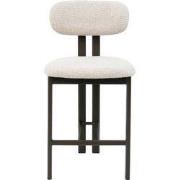 Barstoel Beige/Brons - Noor - Set van 2