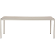 Joey aluminium tuintafel met stenen blad beige - 200 x 100 cm