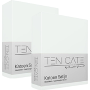 Ten Cate Katoensatijnen Hoeslaken - 180x200 - Wit