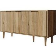 Meubella - Selwood - Dressoir - Eikenpatroon - 139x43x74 cm