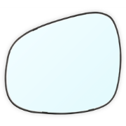 Venja asymmetrische spiegel zwart - 42 x 50 cm