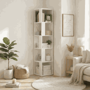 Boekenkast Piano Wit Melamine 34x161x34 cm