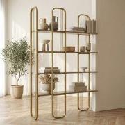 Boekenkast Sierra Geel Melamine 124x182x26 cm