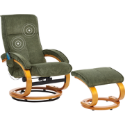 HERO - Relaxfauteuil met voetenbank - Groen - Polyester