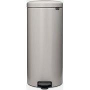 NewIcon Pedaalemmer, 30 liter, kunststof binnenemmer - Soft Grey