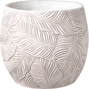 BAIYUN - Bloempot - Lichtbeige - 47 x 47 x 43 cm - Klei-vezelmengsel