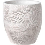 BAIYUN - Bloempot - Lichtbeige - 42 x 42 x 42 cm - Klei-vezelmengsel