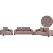 VINLIDEN - Bankenset 6-zits - Bruin - Bouclé