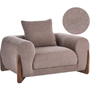 VINLIDEN - Fauteuil - Bruin - Bouclé