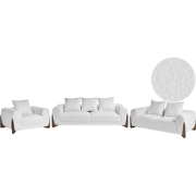 VINLIDEN - Bankenset 6-zits - Wit - Bouclé