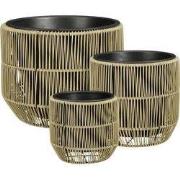 Mica Decorations Peta Bloempot voor Buiten – Set van 3 – Plantenpot vo...