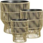 Mica Decorations Peta Bloempot op Standaard voor Buiten – Set van 3 – ...