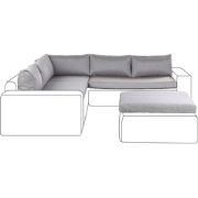 PALERMO - Tuinkussenhoezen set - Grijs - Polyester