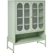 SOLETTA - Dressoir met 2 deuren - Mintgroen - Staal