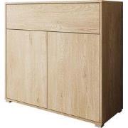 Meubella - Gideon - Dressoir - Eikenpatroon - 100x40x93 cm