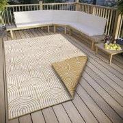 Binnen- En Buitenkleed Omkeerbaar - Pangli Japandi Geel - 240 X 330 CM