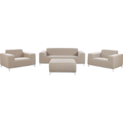 ROVIGO - Loungeset voor 5 - Beige/Wit - Polyester