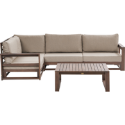 TIMOR - Loungeset - Taupe - FSCÂ® gecertificeerd acaciahout