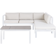 MESSINA - Loungeset voor 5 - Gebroken wit - Aluminium
