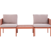 TERRACINA - Loungeset voor 2 - Oranje - Aluminium