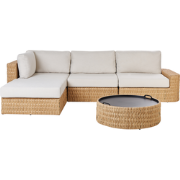 OLIVERI - Loungeset 4-zits - Beige - Kunstrotan
