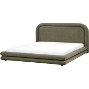 LAVARDENS - Bed - Donkergroen - 180 x 200 cm - Kunstlinnen