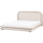 LAVARDENS - Bed - Lichtbeige - 180 x 200 cm - Kunstlinnen