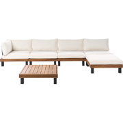 FRAZZANO - Loungeset - Gebroken wit - Gecertificeerd acaciahout