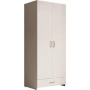 Meubella - Elario - Kledingkast met 2 deuren - Wit - 80x54x191 cm