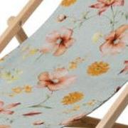 Houten strandstoel ca. 120x55 cm Florina orange (6 stuks)