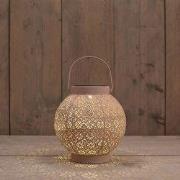 Solar lantaarn metaal 19x18 cm zand