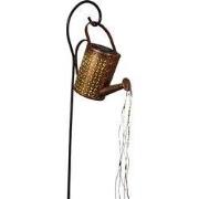 Gieter solar led 23,5x10x15 cm op stick koper