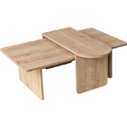 Salontafels set van 2 asymmetrische bladen L105 cm - LIVIA