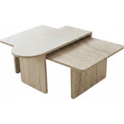 Salontafels set van 2 asymmetrische bladen L105 cm - LIVIA