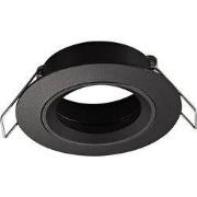 SATURN inbouwspot vast GU10 (excl. Lamp) mat zwart 80mm