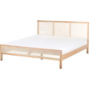 SALERNAS - Tweepersoonsbed - Lichtbruin - 180 x 200 cm - Dennenhout