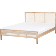 SALERNAS - Tweepersoonsbed - Lichtbruin - 160 x 200 cm - Dennenhout