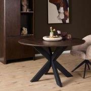 Starfurn Eettafel Madison Brown | 150 cm | Poot Black