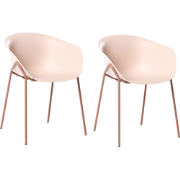 METEORA - Tuinstoel set van 2 - Beige - Kunststof